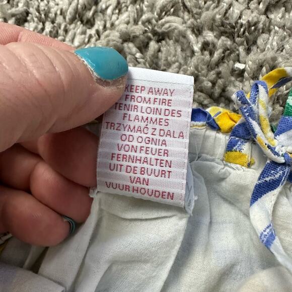 Dylan & Abby Stripe Lemon Print Ruffle Bubble Romper Baby Girl 6-9 Months - Picture 7 of 7